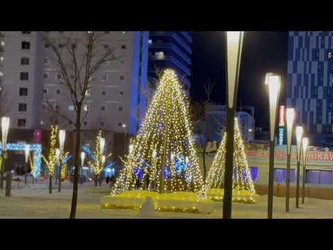 旭川駅前がキラキラ✨でした！　2025年12月18日 サムネイル