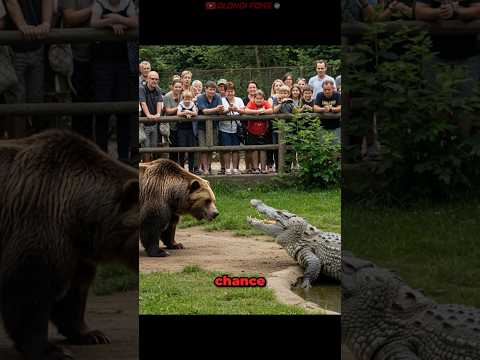 Grizzly Bear VS Crocodile Come Face to Face at Zoo illegall… サムネイル