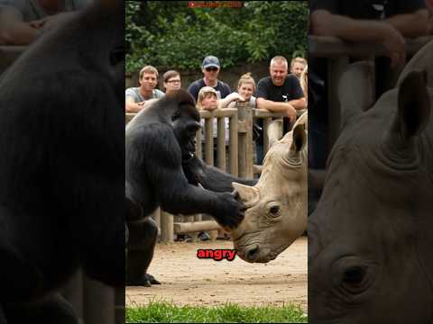 Curious Gorilla Enter Rhino's Cage and Shows Everyone How S… サムネイル
