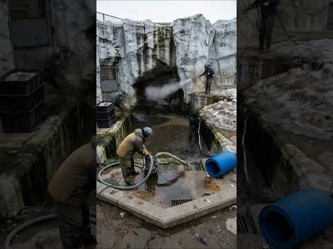 🐻‍❄️ He Just Wanted a Clean Pool… Watch This Splash