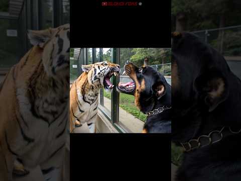 Rottweiler Enters The Siberian Tiger Cage without Permissio… サムネイル