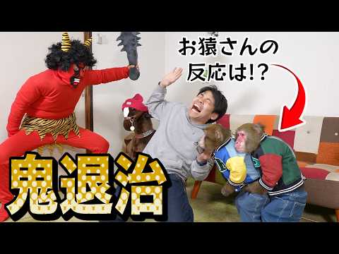 【リアル桃太郎】飼い主が鬼に襲われたときのお猿さんの反応がマジですごかった！ サムネイル