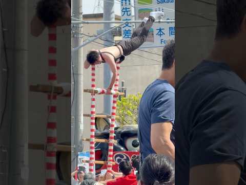 shorts ハシゴ乗りの演技披露！　酒田市消防のみなさん　酒田祭り本祭り　2026年5月20日 サムネイル