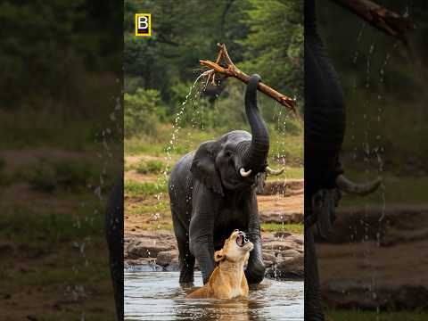 Lioness Quickly Regrets Messing With a Baby Elephant! wildl… サムネイル