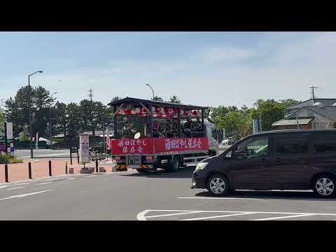 酒田ばやし保存会さん出発！　いろは蔵パークにて　酒田まつり宵祭り　2026年5月19日