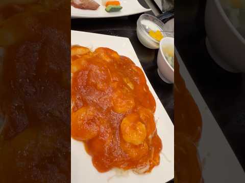 shorts 海老🦐ターップリ🫢😋　海老チリソース定食　北京料理 餃子の王様 龍吟 ペリエ千葉店にて　2026年5月1…