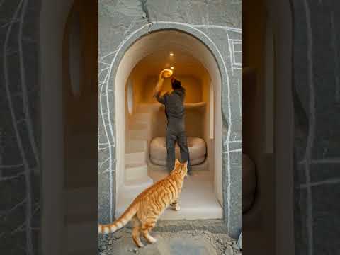 Ultra Luxury Cat House Built Inside a Mountain Wall! 🐱🏔️✨ サムネイル
