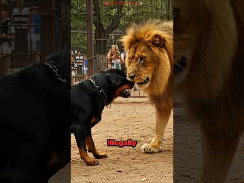 Rottweiler Enters Lion's Cage and Disrespects Him! サムネイル