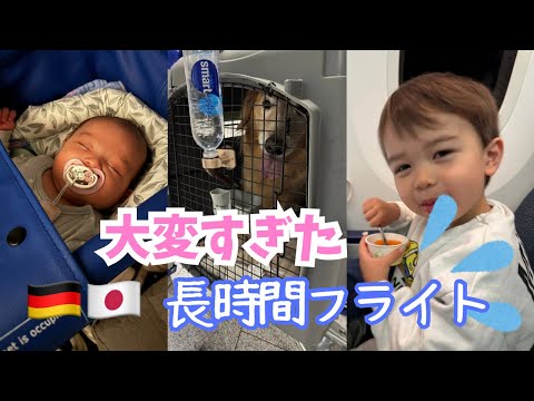 【赤ちゃんと2歳児と愛犬とのフライト】東京からドイツの長旅| 20HR + Trip with One Dog, 2… サムネイル