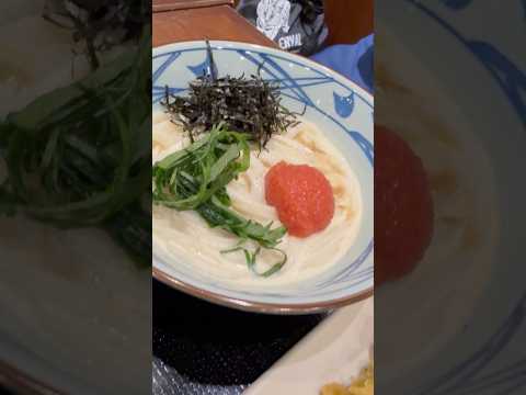 shorts 美味しかったです〜😋　冷やし明太クリームうどんと アスパラ天とイカ天　丸亀製麺にて　2026年6月3日 サムネイル
